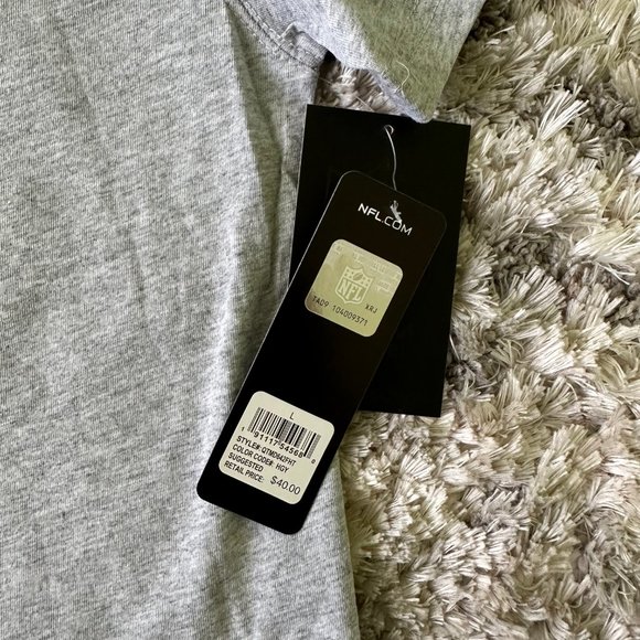 NWT Men's NFL Team Apparel Houston Texans US Size LARGE Gray Short Sleeve Shirt - Picture 2 of 6